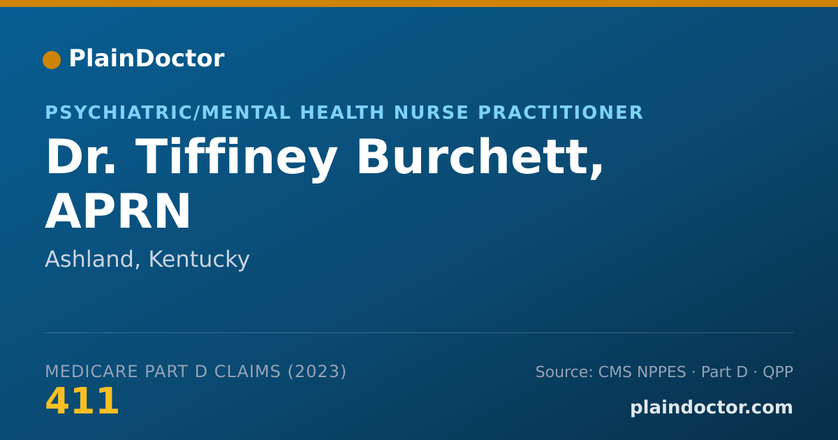 Shareable card for Tiffiney Burchett, APRN - Psychiatric/Mental Health Nurse Practitioner, Ashland, KY