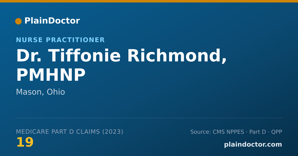 Shareable card for Tiffonie Richmond, PMHNP - Nurse Practitioner, Mason, OH