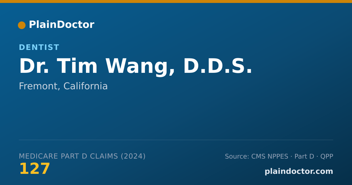 Shareable card for Tim Wang, D.D.S. - Dentist, Fremont, CA