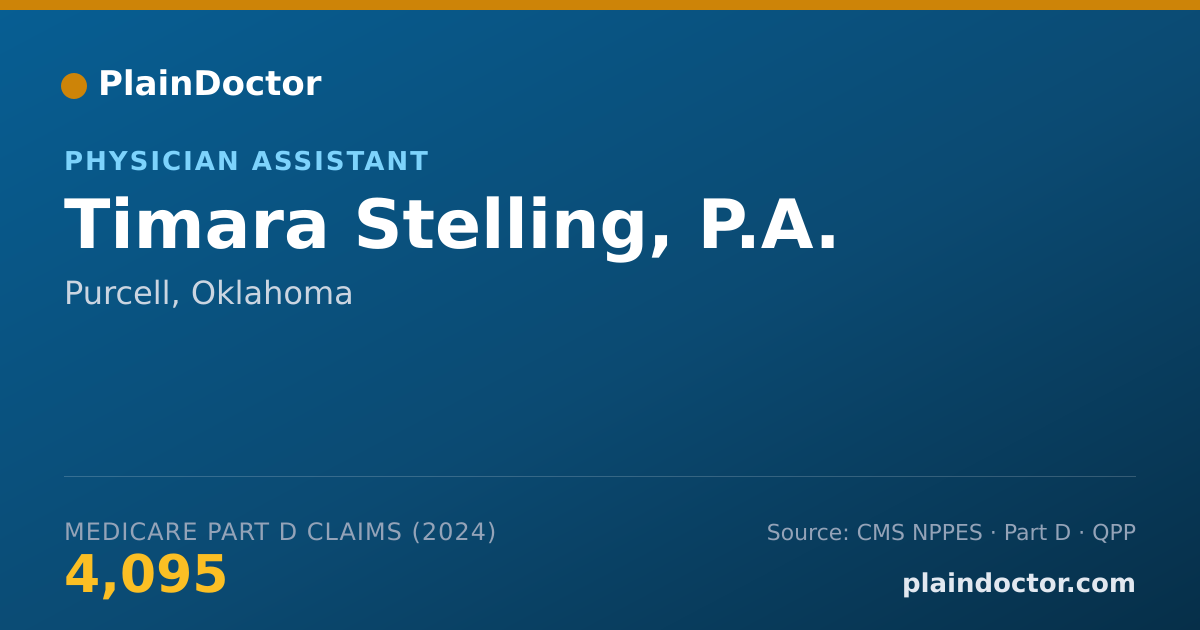 Shareable card for Timara Stelling, P.A. - Physician Assistant, Purcell, OK