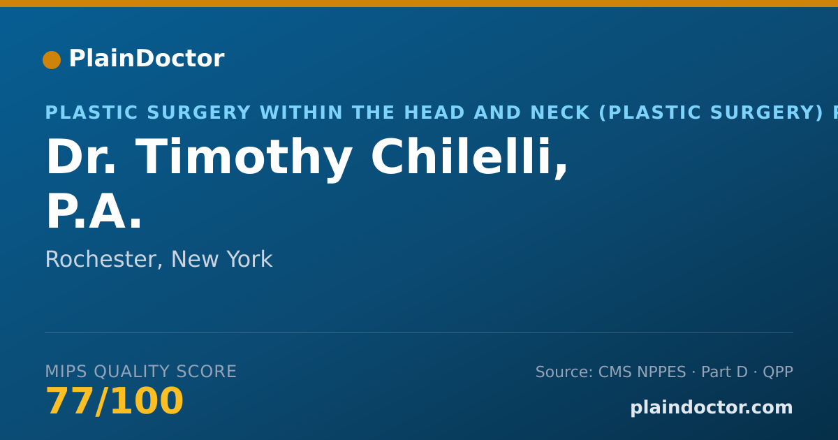 Shareable card for Timothy Chilelli, P.A. - Plastic Surgery Within the Head and Neck (Plastic Surgery) Physician, Rochester, NY