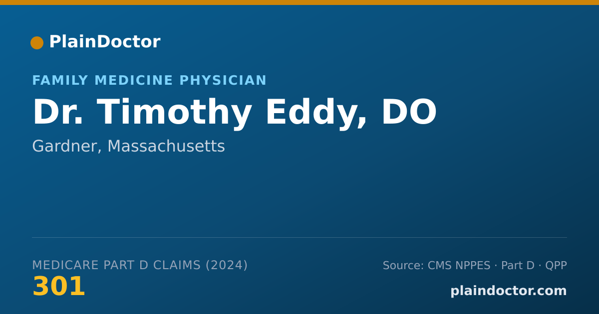 Shareable card for Timothy Eddy, DO - Family Medicine Physician, Gardner, MA