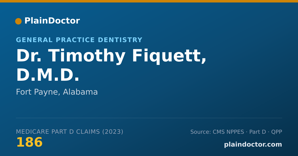 Shareable card for Timothy Fiquett, D.M.D. - General Practice Dentistry, Fort Payne, AL