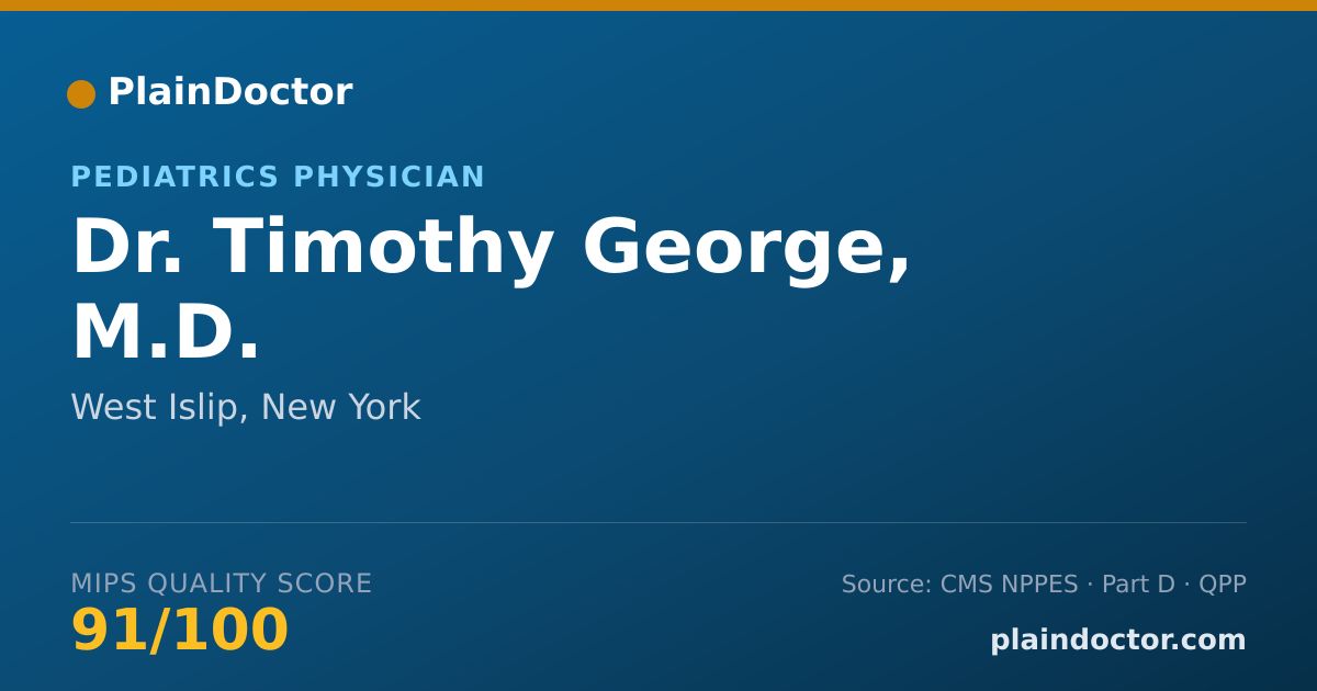 Shareable card for Timothy George, M.D. - Pediatrics Physician, West Islip, NY