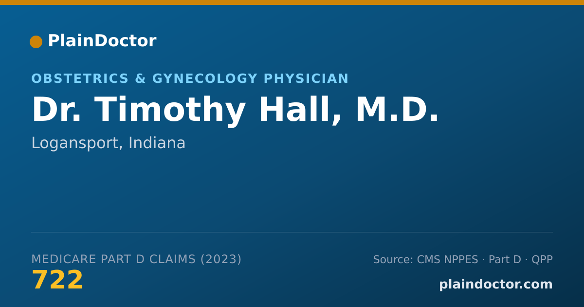 Shareable card for Timothy Hall, M.D. - Obstetrics & Gynecology Physician, Logansport, IN