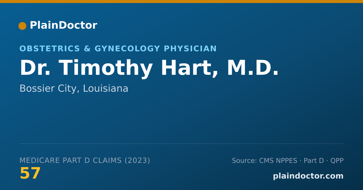 Shareable card for Timothy Hart, M.D. - Obstetrics & Gynecology Physician, Bossier City, LA