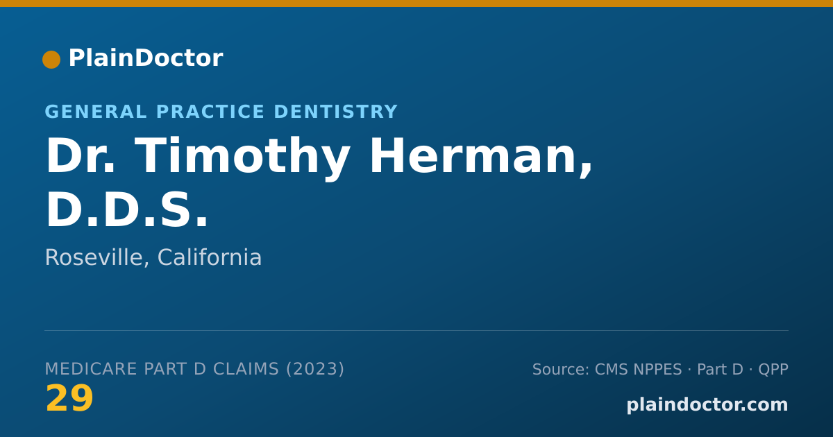 Shareable card for Timothy Herman, D.D.S. - General Practice Dentistry, Roseville, CA