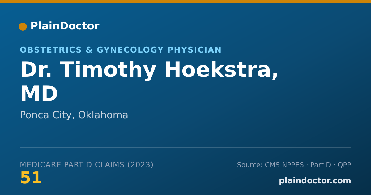 Shareable card for Timothy Hoekstra, MD - Obstetrics & Gynecology Physician, Ponca City, OK