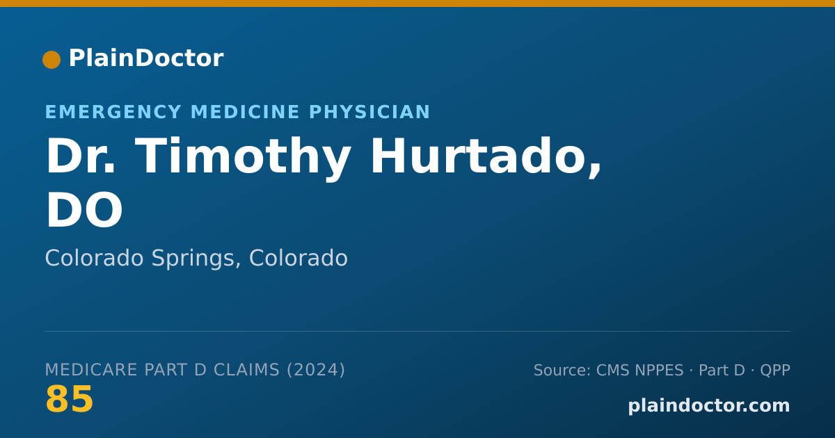 Shareable card for Timothy Hurtado, DO - Emergency Medicine Physician, Colorado Springs, CO
