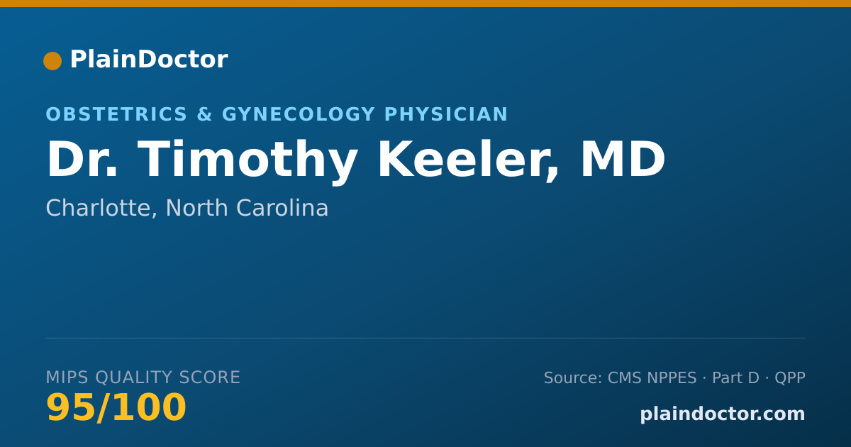 Shareable card for Timothy Keeler, MD - Obstetrics & Gynecology Physician, Charlotte, NC