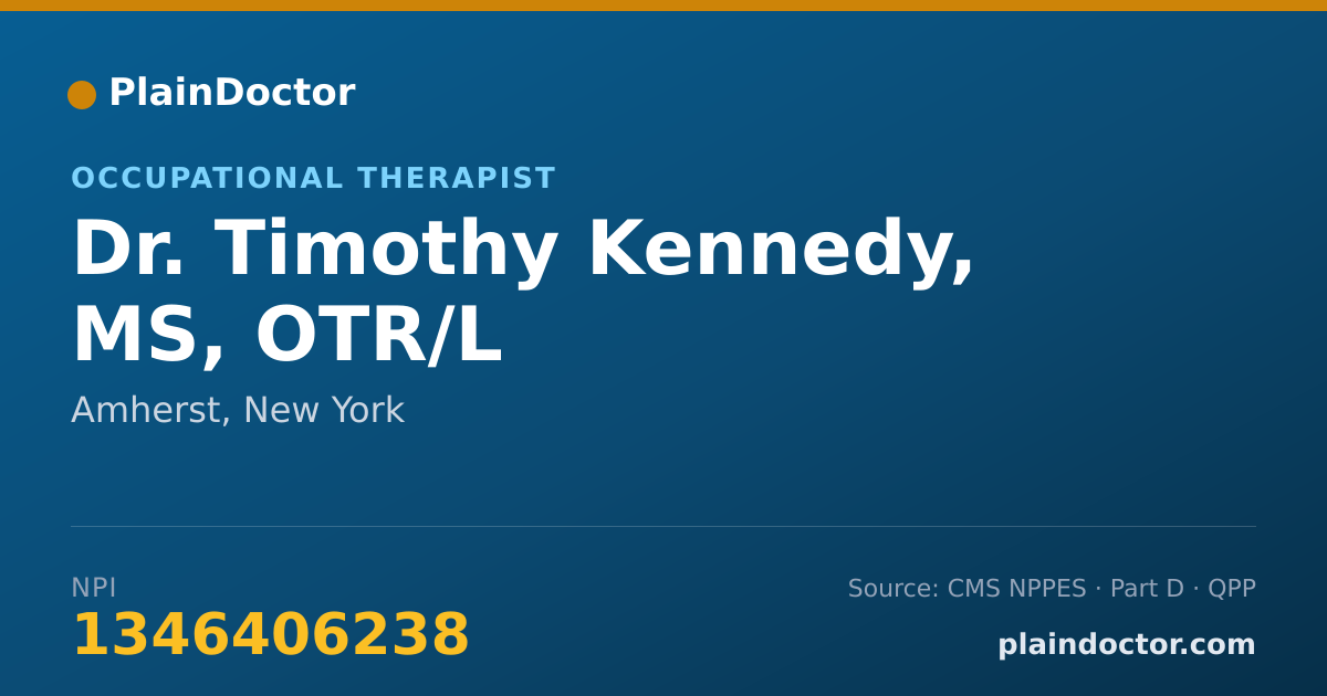 Shareable card for Timothy Kennedy, MS, OTR/L - Occupational Therapist, Amherst, NY