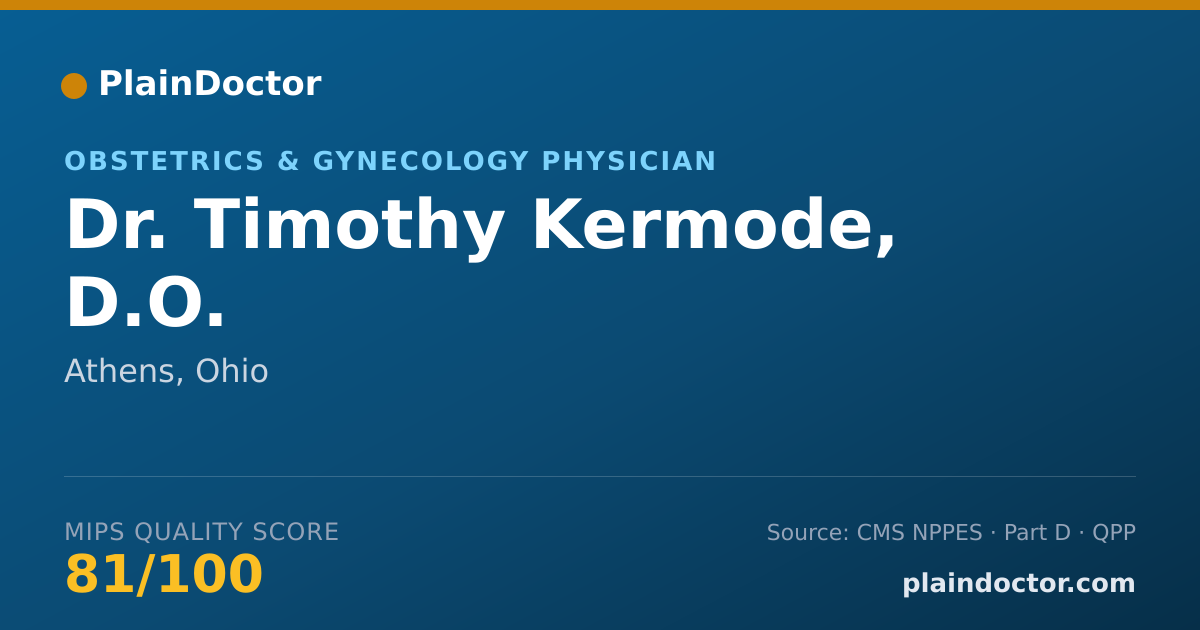 Shareable card for Timothy Kermode, D.O. - Obstetrics & Gynecology Physician, Athens, OH