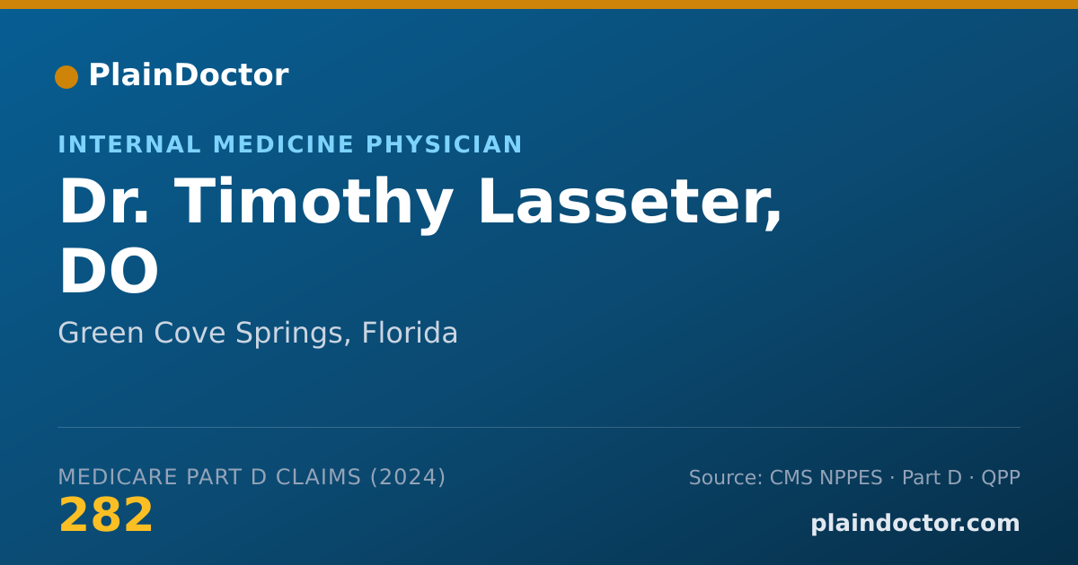 Shareable card for Timothy Lasseter, DO - General Practice Physician, Green Cove Springs, FL