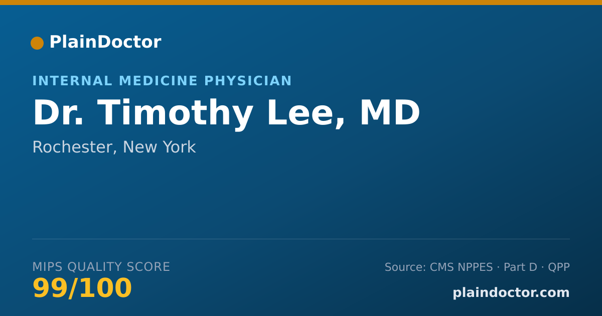 Shareable card for Timothy Lee, MD - Child & Adolescent Psychiatry Physician, Rochester, NY