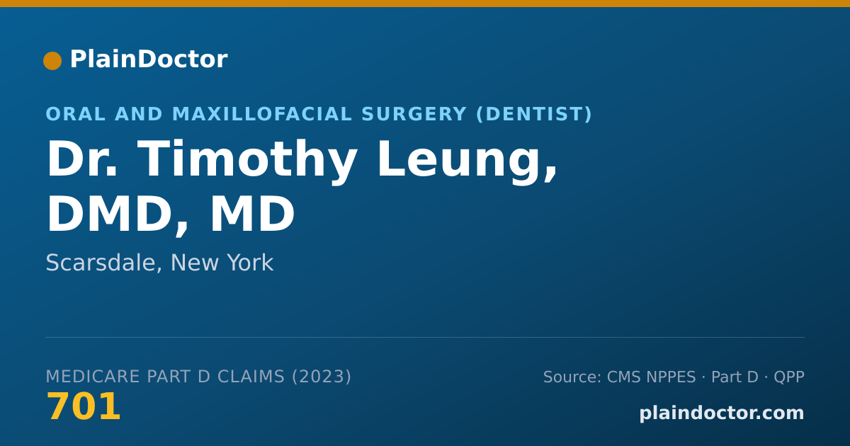 Shareable card for Timothy Leung, DMD, MD - Oral and Maxillofacial Surgery (Dentist), Scarsdale, NY