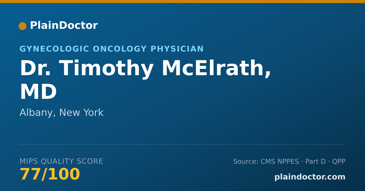 Shareable card for Timothy McElrath, MD - Gynecologic Oncology Physician, Albany, NY