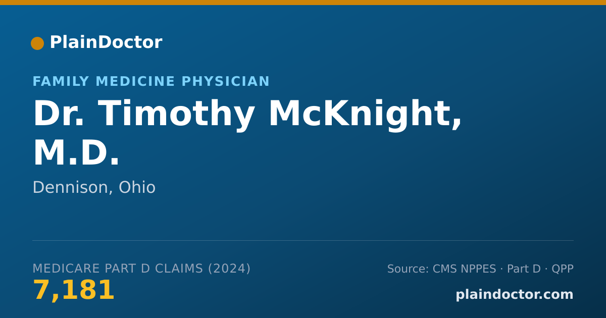 Shareable card for Timothy McKnight, M.D. - Family Medicine Physician, Dennison, OH