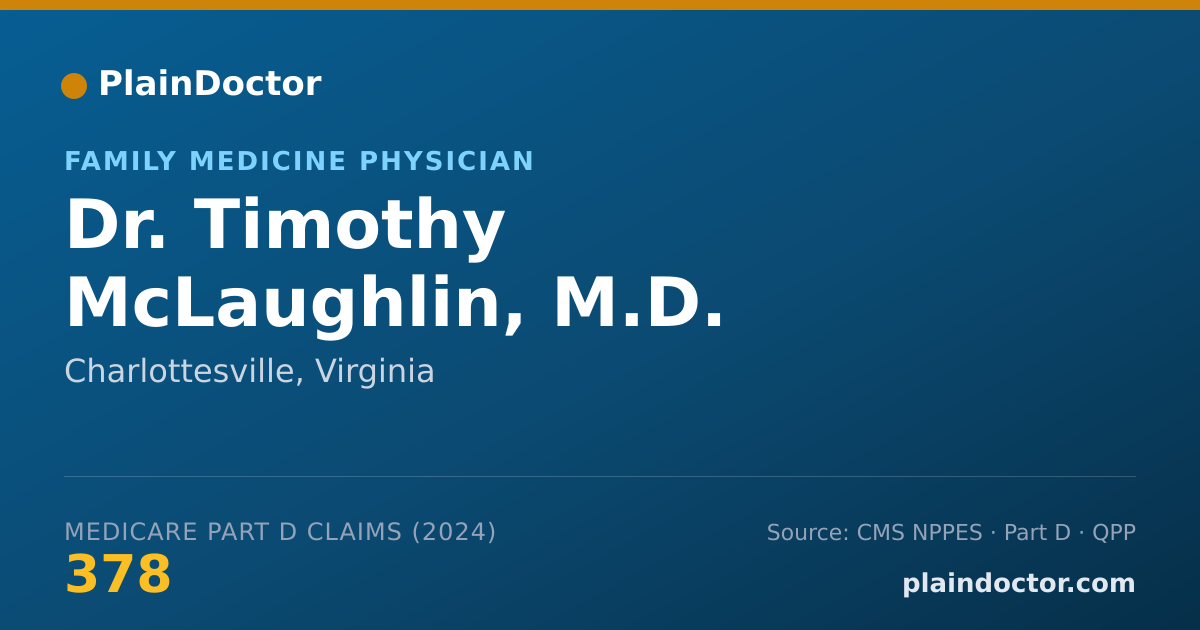 Shareable card for Timothy McLaughlin, M.D. - Family Medicine Physician, Charlottesville, VA