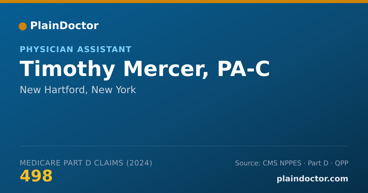 Shareable card for Timothy Mercer, PA-C - Physician Assistant, New Hartford, NY