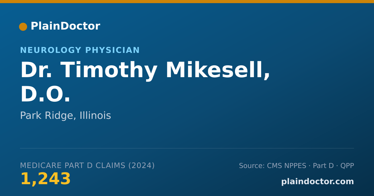 Shareable card for Timothy Mikesell, D.O. - Neurology Physician, Park Ridge, IL