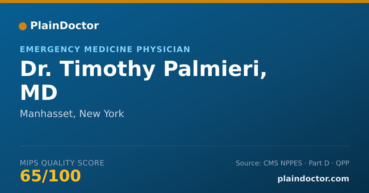 Shareable card for Timothy Palmieri, MD - Emergency Medicine Physician, Manhasset, NY