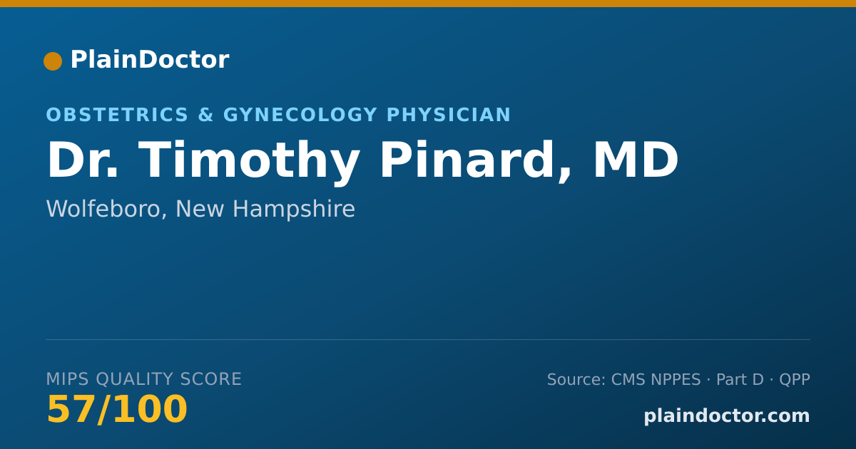 Shareable card for Timothy Pinard, MD - Obstetrics & Gynecology Physician, Wolfeboro, NH
