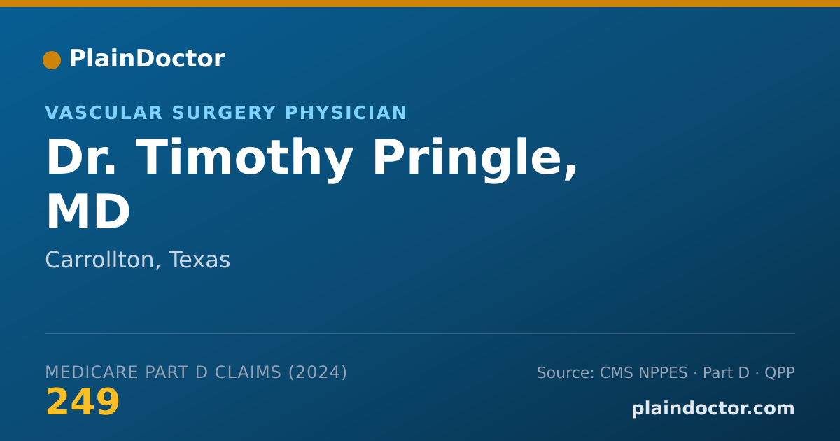 Shareable card for Timothy Pringle, MD - Vascular Surgery Physician, Carrollton, TX