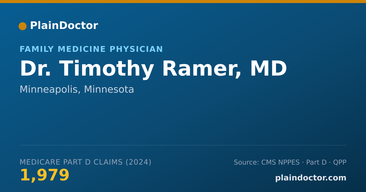 Shareable card for Timothy Ramer, MD - Family Medicine Physician, Minneapolis, MN