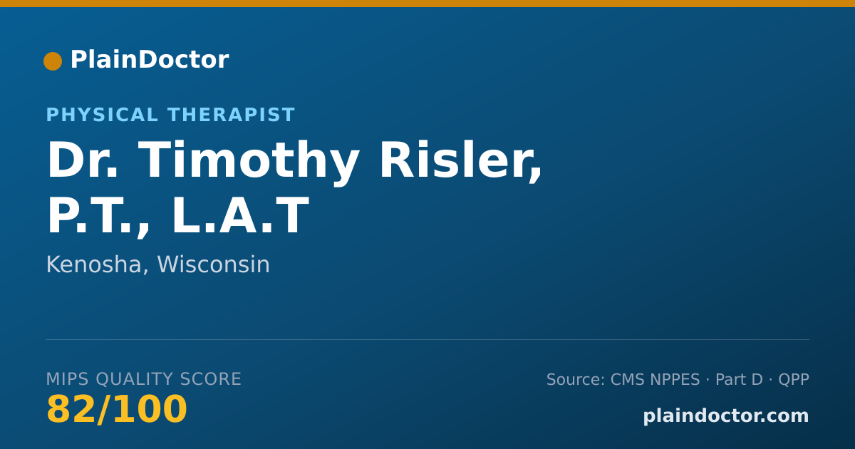 Shareable card for Timothy Risler, P.T., L.A.T - Physical Therapist, Kenosha, WI