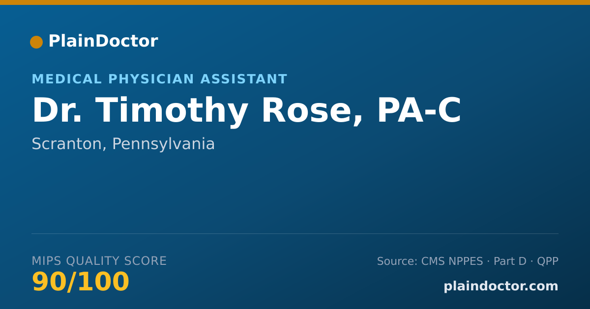 Shareable card for Timothy Rose, PA-C - Medical Physician Assistant, Scranton, PA