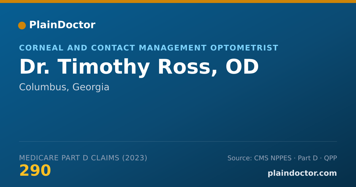 Shareable card for Timothy Ross, OD - Corneal and Contact Management Optometrist, Columbus, GA