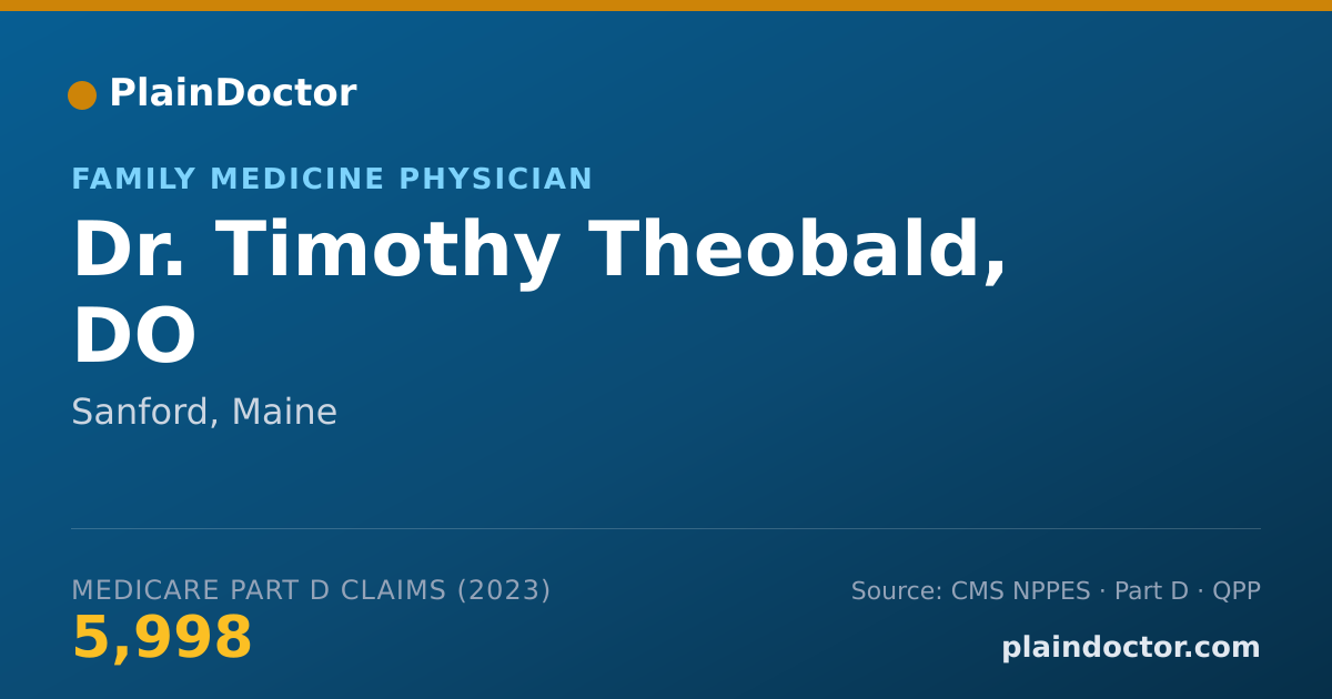 Shareable card for Timothy Theobald, DO - Family Medicine Physician, Sanford, ME