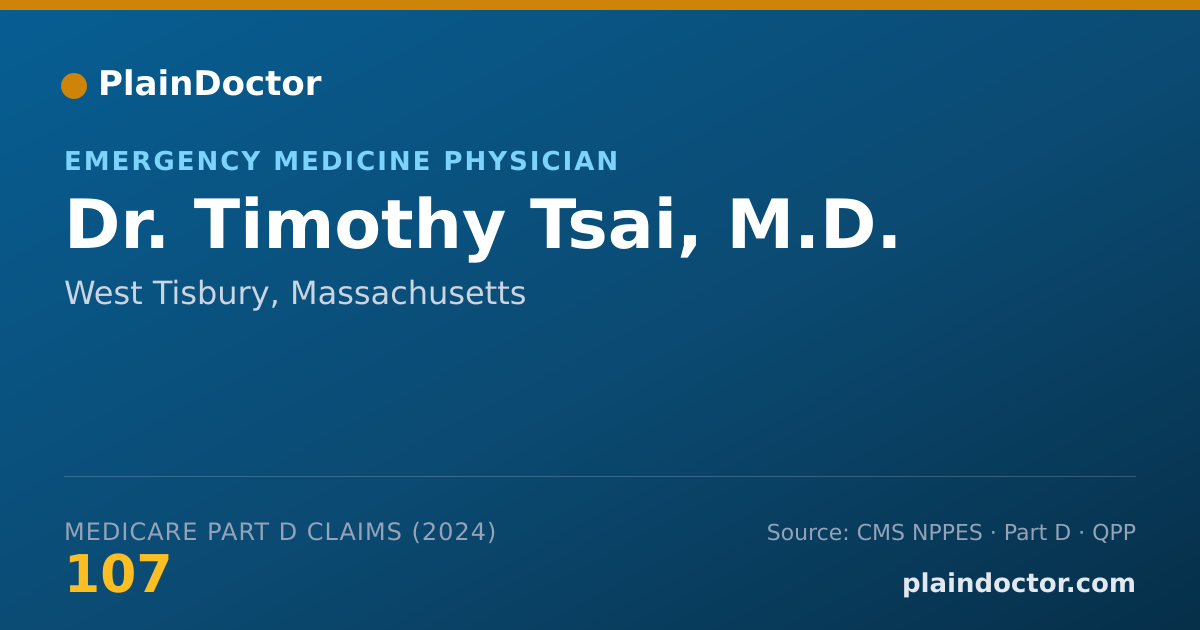 Shareable card for Timothy Tsai, M.D. - Emergency Medicine Physician, West Tisbury, MA