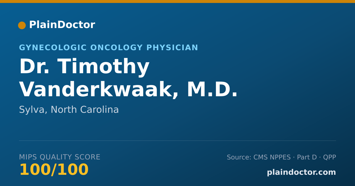 Shareable card for Timothy Vanderkwaak, M.D. - Obstetrics & Gynecology Physician, Sylva, NC