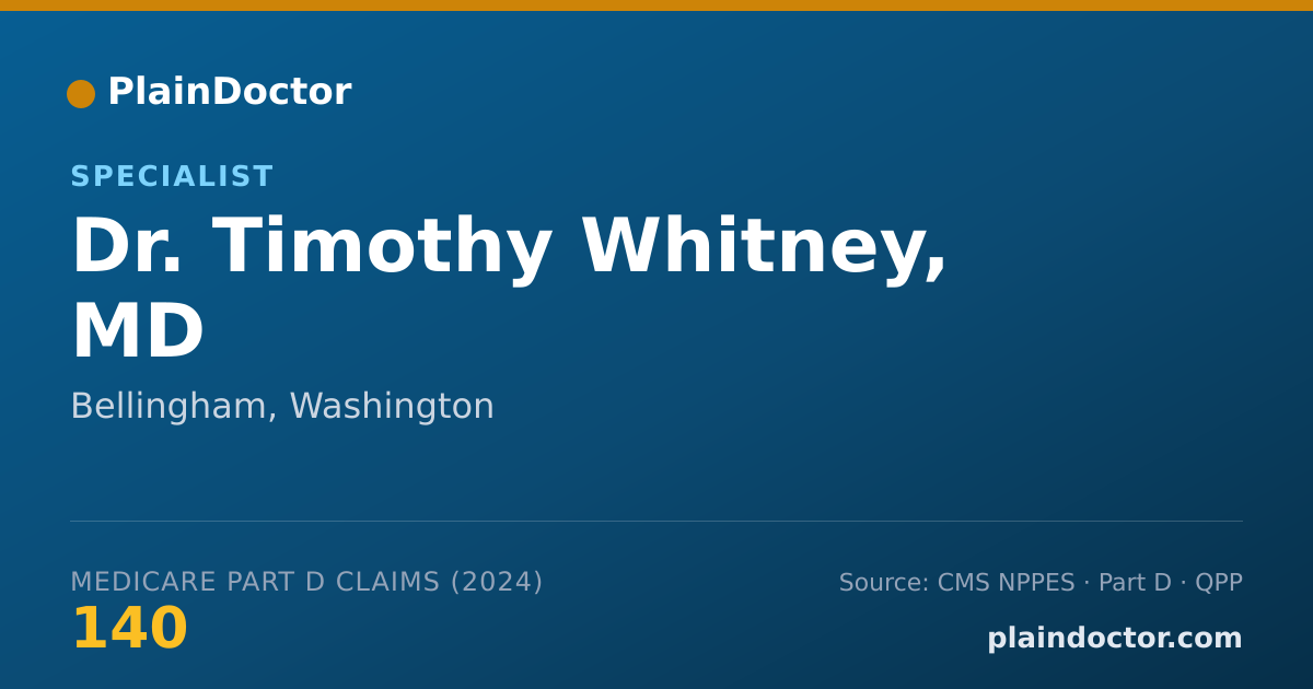 Shareable card for Timothy Whitney, MD - Specialist, Bellingham, WA