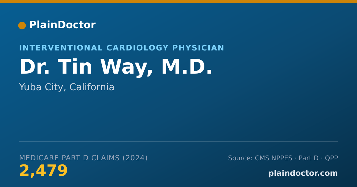 Shareable card for Tin Way, M.D. - Cardiovascular Disease Physician, Yuba City, CA