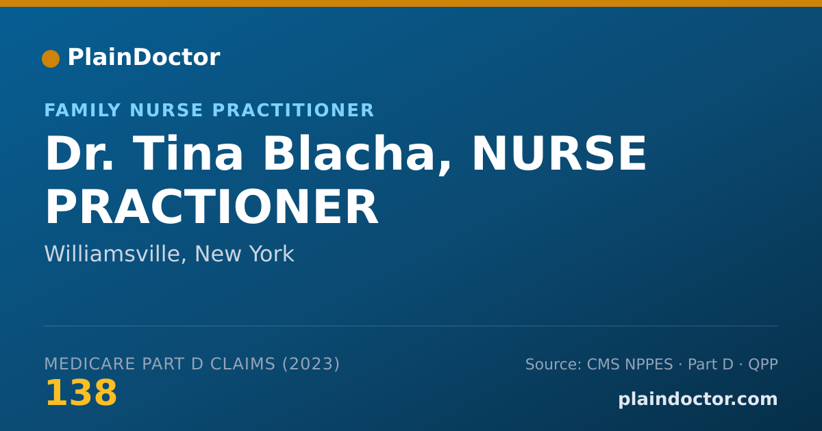 Shareable card for Tina Blacha, NURSE PRACTIONER - Family Nurse Practitioner, Williamsville, NY