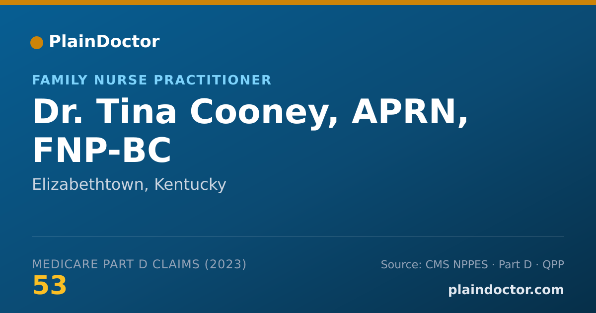 Shareable card for Tina Cooney, APRN, FNP-BC - Family Nurse Practitioner, Elizabethtown, KY