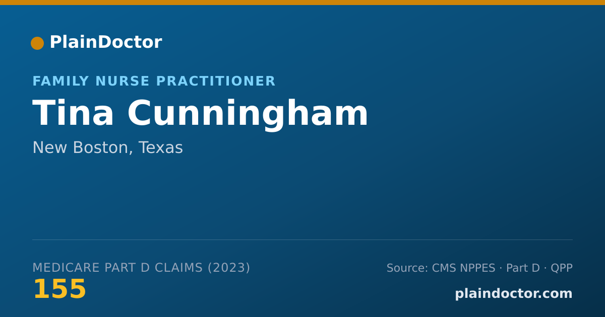 Shareable card for Tina Cunningham - Family Nurse Practitioner, New Boston, TX