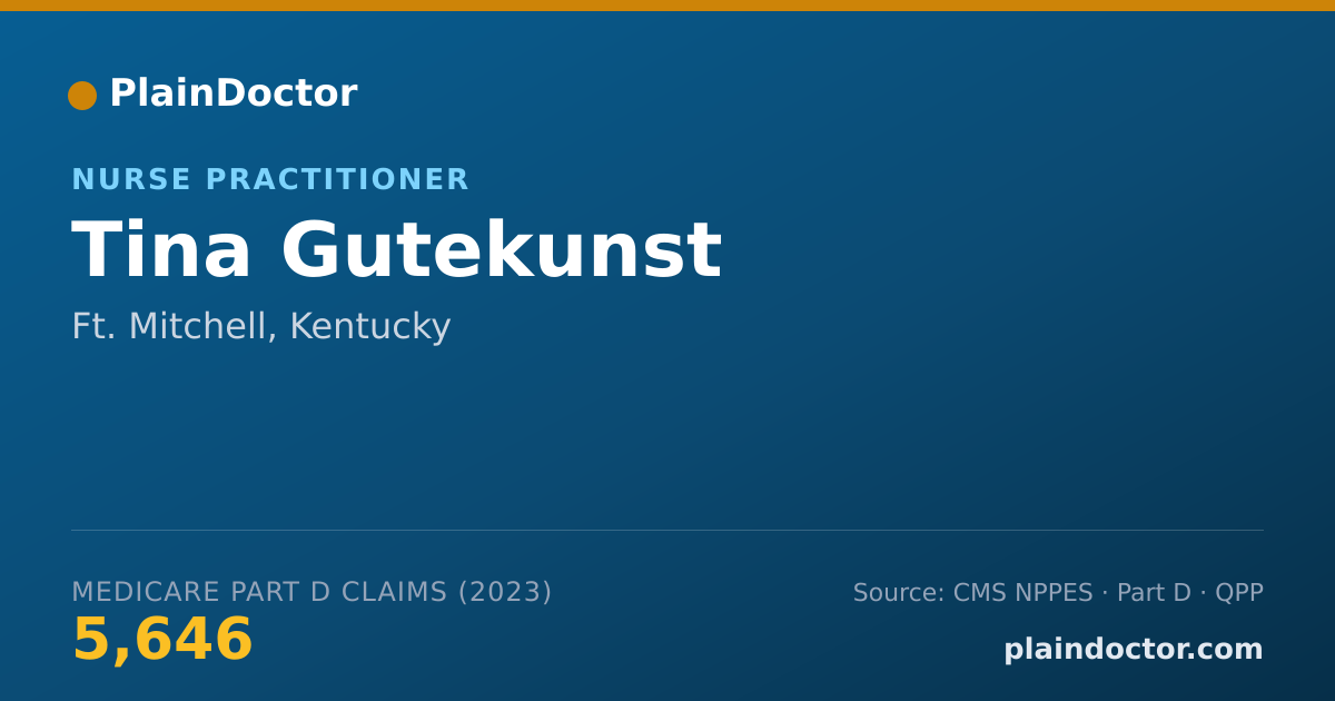 Shareable card for Tina Gutekunst - Nurse Practitioner, Ft. Mitchell, KY