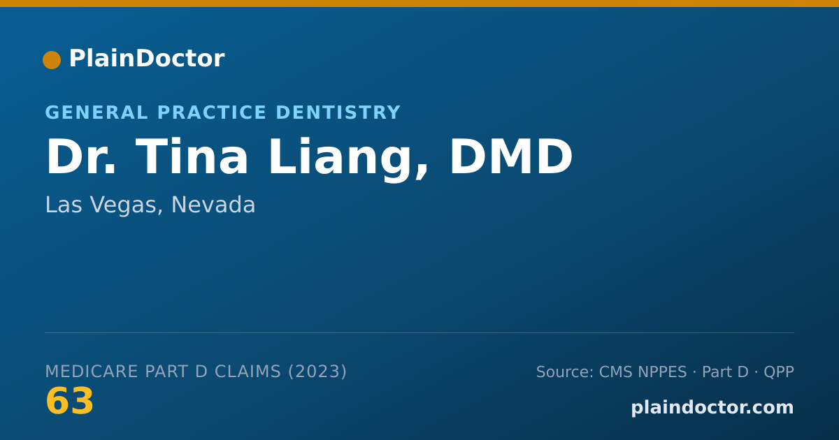 Shareable card for Tina Liang, DMD - General Practice Dentistry, Las Vegas, NV