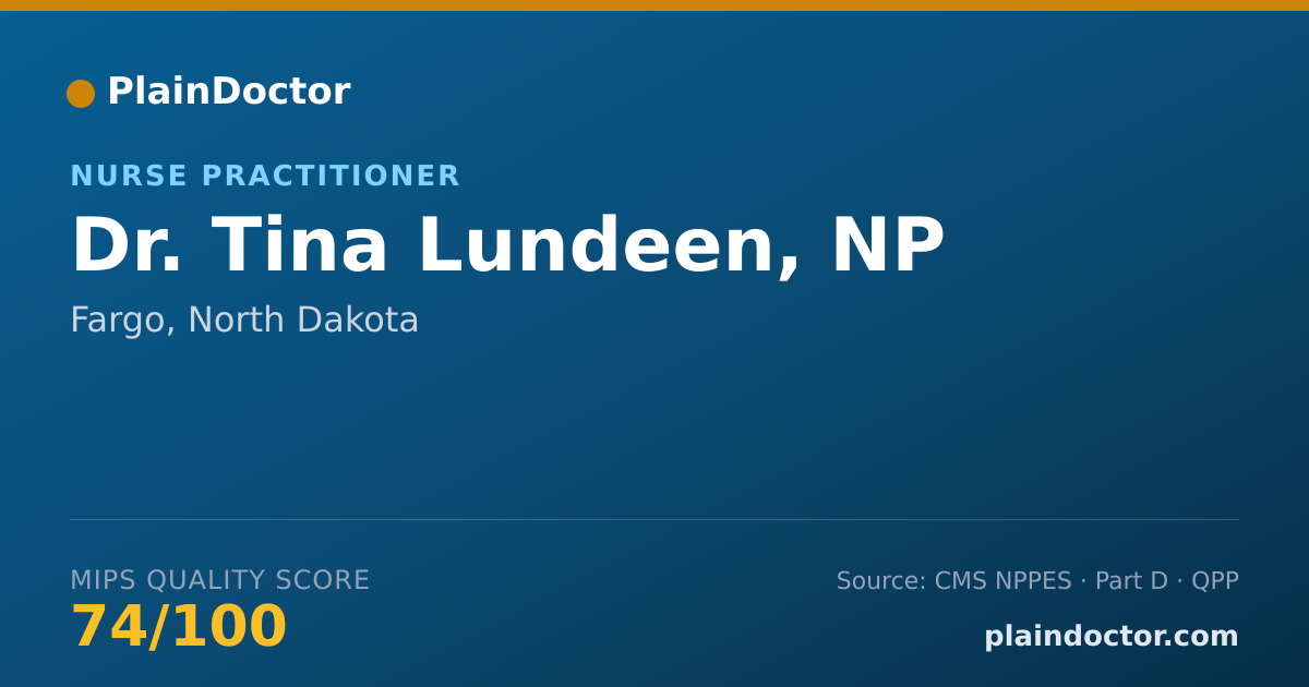 Shareable card for Tina Lundeen, NP - Nurse Practitioner, Fargo, ND