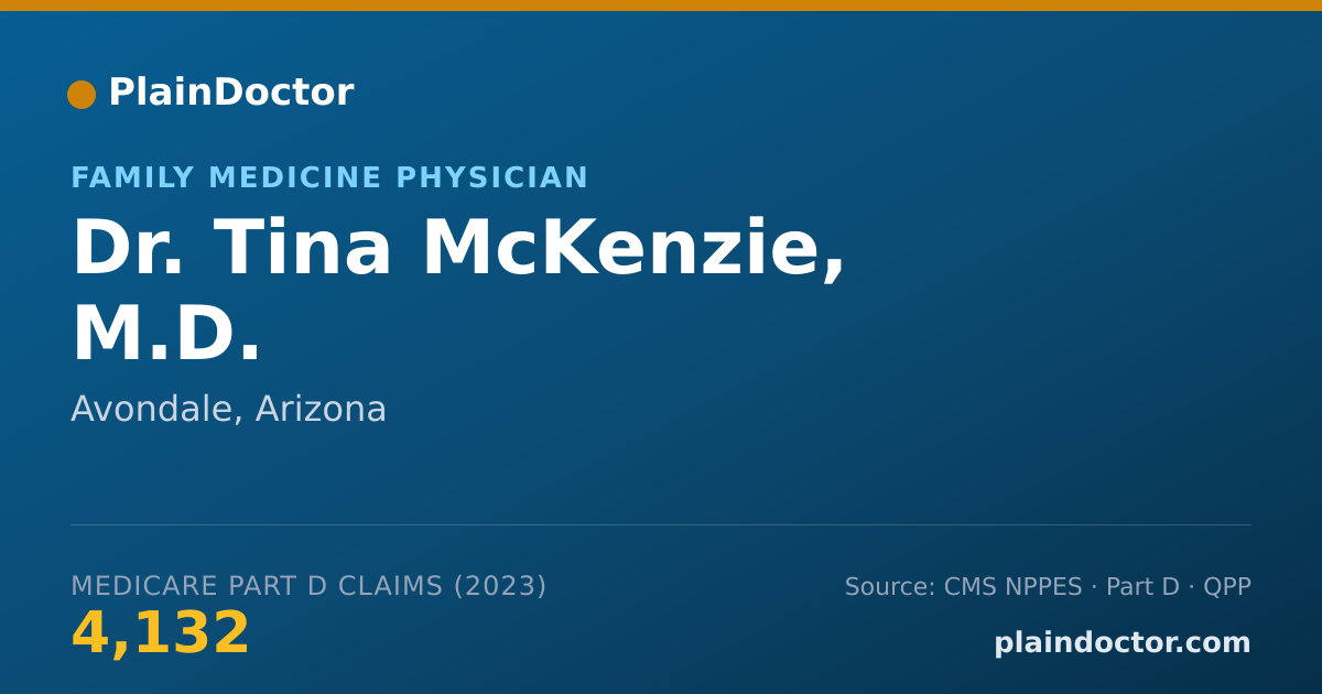 Shareable card for Tina McKenzie, M.D. - Family Medicine Physician, Avondale, AZ