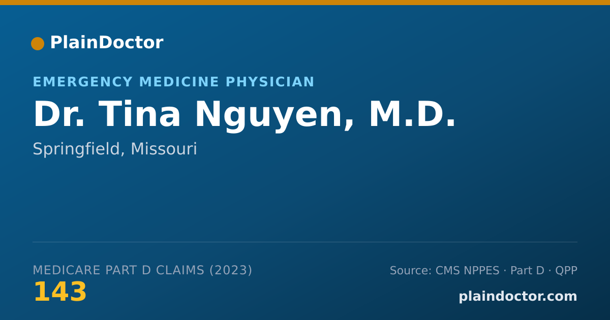 Shareable card for Tina Nguyen, M.D. - Emergency Medicine Physician, Springfield, MO