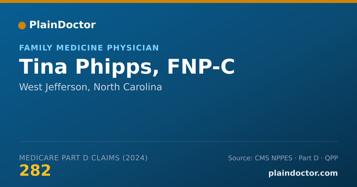 Shareable card for Tina Phipps, FNP-C - Family Medicine Physician, West Jefferson, NC