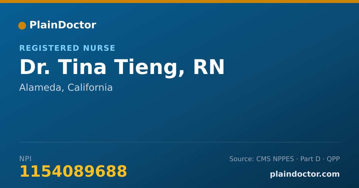 Shareable card for Tina Tieng, RN - Registered Nurse, Alameda, CA