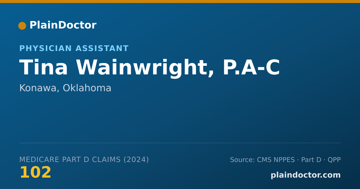 Shareable card for Tina Wainwright, P.A-C - Physician Assistant, Konawa, OK