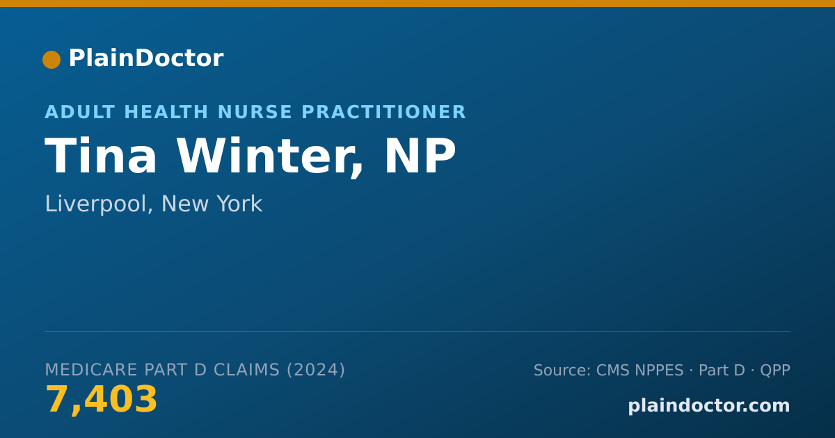 Shareable card for Tina Winter, NP - Adult Health Nurse Practitioner, Liverpool, NY