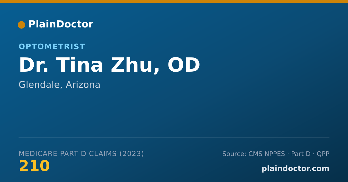 Shareable card for Tina Zhu, OD - Optometrist, Glendale, AZ