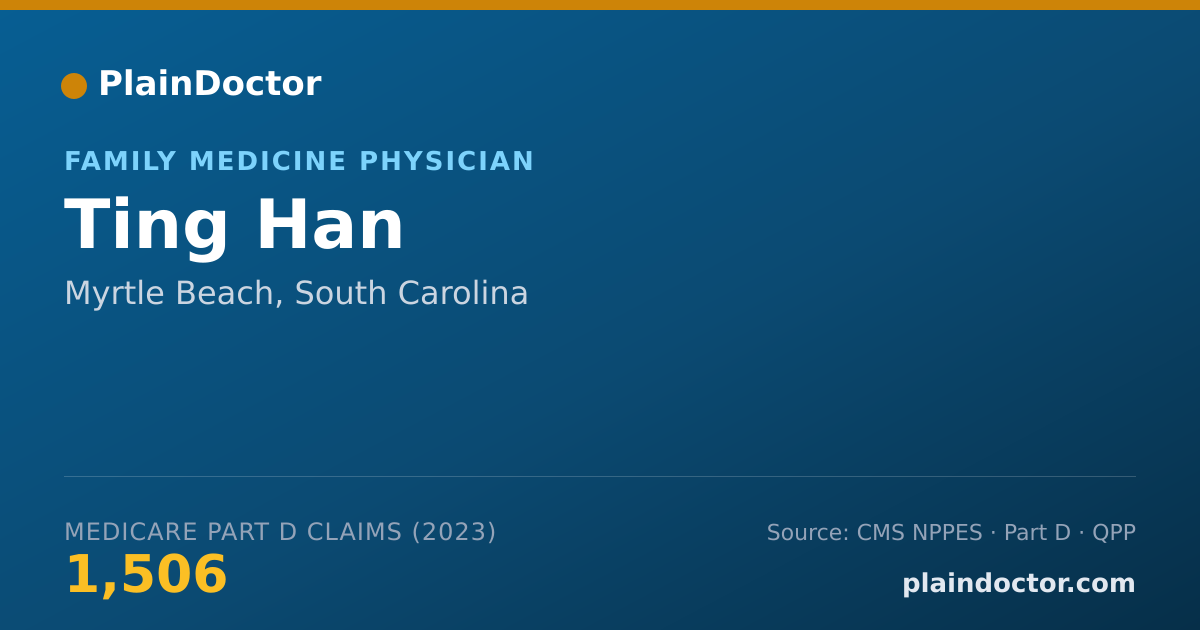 Shareable card for Ting Han - Family Medicine Physician, Myrtle Beach, SC